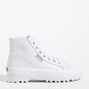 Superga White High-Top Leather Sneakers